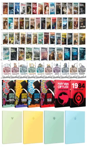 80 Dünya Klasiği ve Pastel Çizgisiz Defter Seti -2 - Halkkitabevi