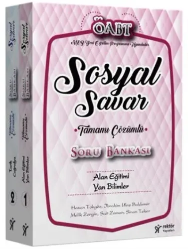 Rektör ÖABT Sosyal Savar Tamamı Çözümlü Soru Bankası Set