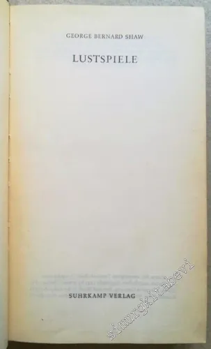 Lustspiele: Komedie in Drei Akten -        1962