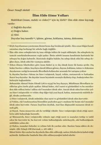Ömer Nesefî Akaidi Tercümesi Kırık Manalı İzahlı