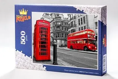 Ülkeler Şehirler Serisi - Fleet Caddesi Londra 500 Parça Puzzle