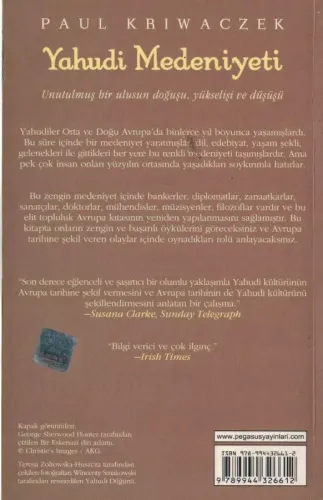 Yahudi Medeniyeti Paul Kriwaczek Pegasus Yayıncılık %38 indirimli