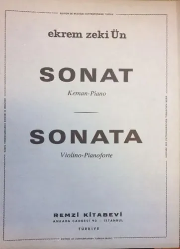 Sonat / Ekrem Zeki Ün