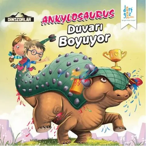 Dinozorlar Ankylosaurus Duvarı Boyuyor---