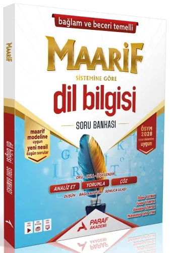 Paraf Akademi 2028 TYT Dil Bilgisi Maarif Modeli Soru Bankası