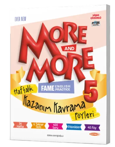 5 MORE&MORE HAFTALIK KAZANIM KAVRAMA FÖYLERİ (40 FÖY) Kurmay Komisyon