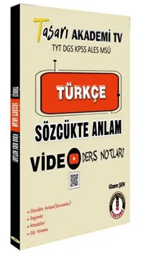 TASARI DGS TÜRKÇE SÖZCÜKTE ANLAM VİDEO DERS NOTLARI