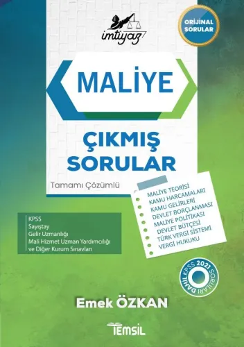 İMTİYAZ Maliye Çıkmış Sorular