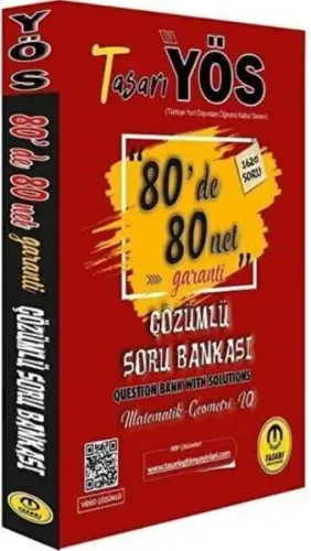 Tasarı Yayınları YÖS Matematik Geometri 80 De 80 Net Garanti Soru Bank