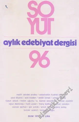 Soyut Aylık Edebiyat Dergisi - Sayı: 96      Ekim