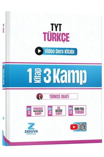 Zeduva Yayınları Türkçe Saati TYT Türkçe 1 Kitap 3 Kamp Video Ders Kit