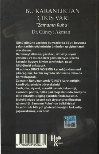 Bu Karanlıtan Çıkış Var! Zamanın Ruhu Dr.Cüneyt Akman Halk Kitabevi %5