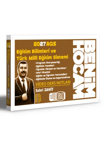 Benim Hocam Yayınları 2027 AGS Eğitim Bilimleri ve Türk Milli Eğitim Sistemi Video Ders Notları