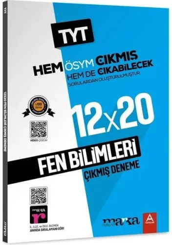 TYT Fen Bilimleri ÖSYM Çıkmış ve Çıkabilecek 12 Deneme Sınavı Tamamı Video Çözümlü Marka Yayınları