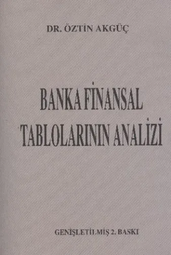 Banka Finansal Tabloların Analizi