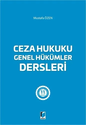 Ceza Hukuku Genel Hükümler Dersleri