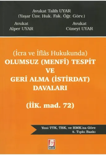 Olumsuz (Menfi) Tespit ve Geri Alma (İstirdat) Davaları