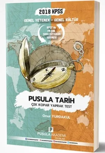 Pusula Akademi KPSS GYGK Pusula Tarih Çek Kopar Yaprak Test 2018 Onur 