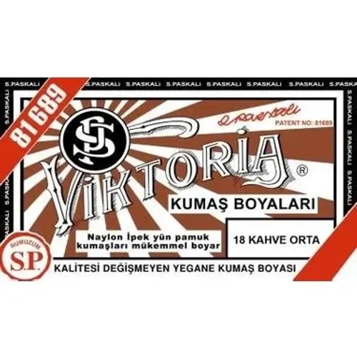 VİKTORİA TOZ KUMAŞ BOYASI KAHVE ORTA 18