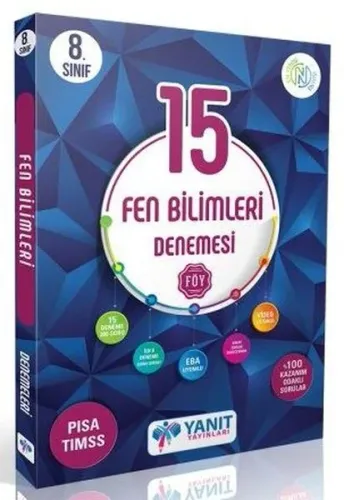 Yanıt Yayınları 8. Sınıf Fen Bilimleri Video Çözümlü 15 Deneme
