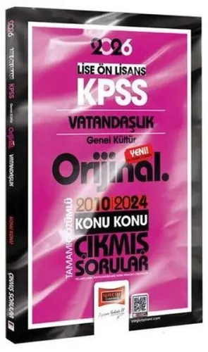 Yargı Yayınları 2026 KPSS Lise-Önlisans Vatandaşlık Orijinal 2010-2024