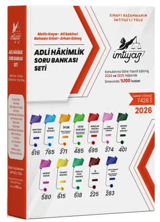 İMTİYAZ Adli Hâkimlik Soru Bankası Seti 2026