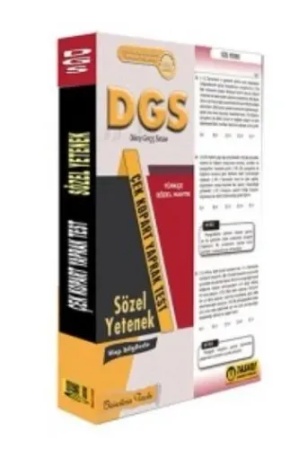 Tasarı DGS Sözel Çek Kopart Yaprak Test