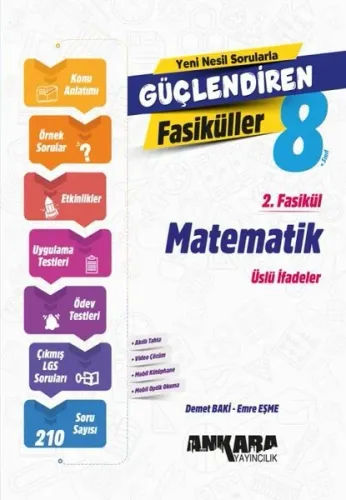 Ankara Yayıncılık 8. Sınıf Matematik Güçlendiren 2. Fasikül