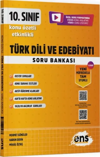 ENS Yayıncılık 10. Sınıf Türk Dili ve Edebiyatı Etkinlikli Soru Bankası