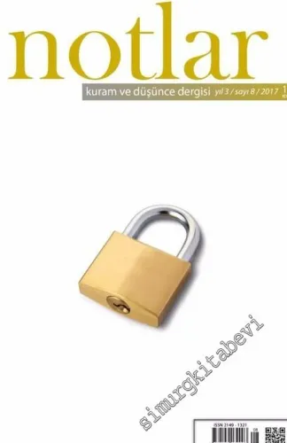 Notlar Kuram ve Düşünce Dergisi - Sayı: 8    Yıl: 3  Güz
