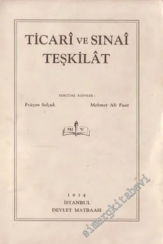 Ticari ve Sınai Teşkilat -        1934