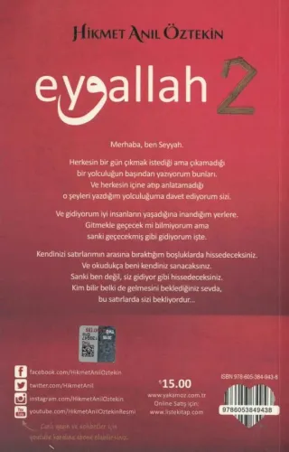 Eyvallah 2 Hikmet Anıl Öztekin Yakamoz Yayıncılık %44 indirimli
