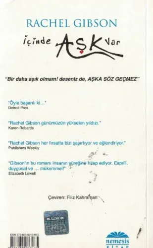 İçinde Aşk Var (Cep Boy) Rachel Gibson Nemesis Kitap %53 indirimli
