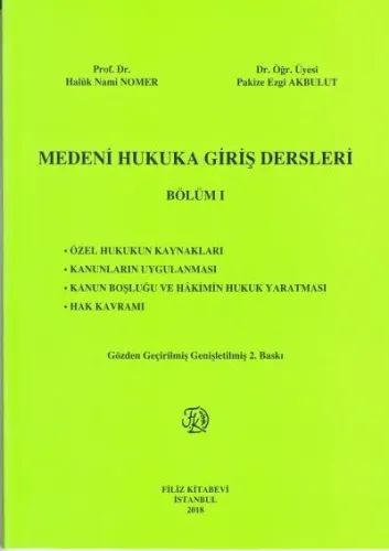 Medeni Hukuka Giriş Dersleri