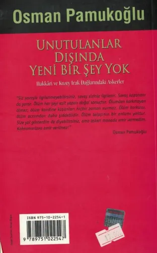 Unutulanlar Dışında Yeni Bir Şey Yok Osman Pamukoğlu İnkılap Yayınevi 