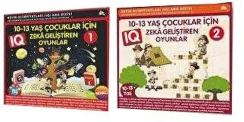 10 - 11 - 12 - 13 Yaş ve Üstü Çocuklar İçin IQ Zeka Geliştiren Akıl Oyunları Seti - 2 Kitap Takım