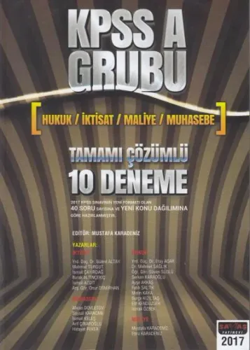 KPSS A Grubu 10 Deneme Seti