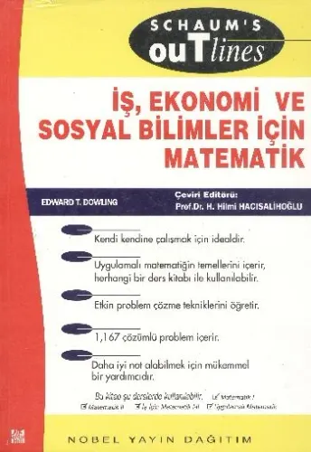 İş Ekonomi ve Sosyal Bilim Öğrencileri Için Matematik