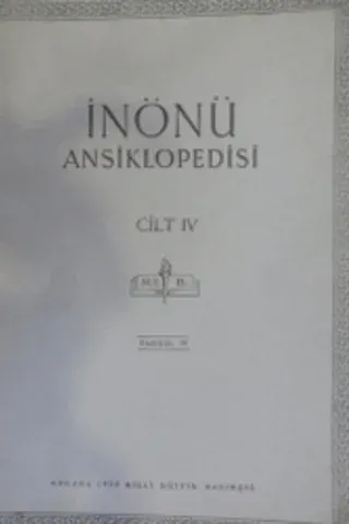 İnönü Ansiklopedi Cilt IV Fasikül 29