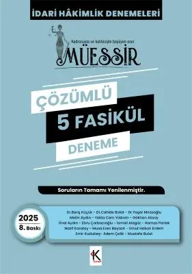 Müessir İdari Hakimlik Denemeleri – Çözümlü