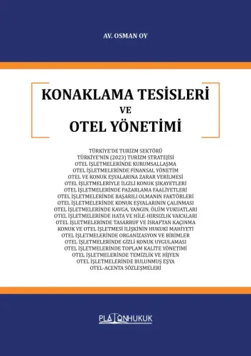 KONAKLAMA TESİSLERİ VE OTEL YÖNETİMİ