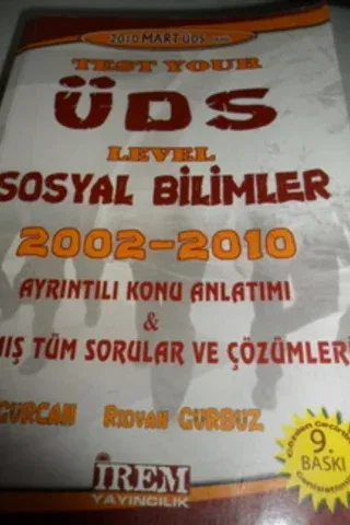 Test Your ÜDS Level Sosyal Bilimler 2002 - 2010