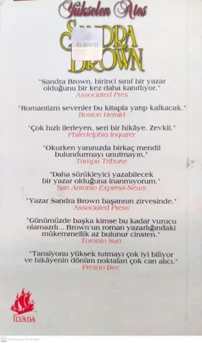 Yükselen Ateş(Cep Boy) Sandra Brown İlyada %47 indirimli