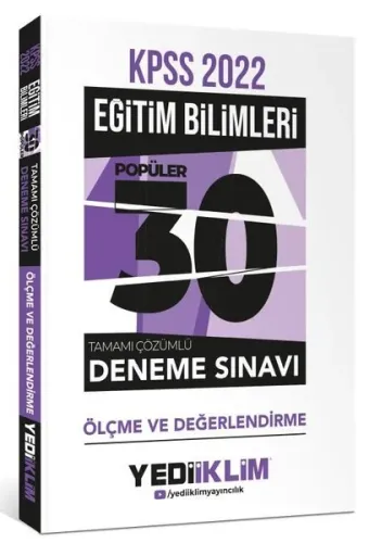 2022 KPSS Eğitim Bilimleri Ölçme ve Değerlendirme Tamamı Çözümlü 30 Popüler Deneme