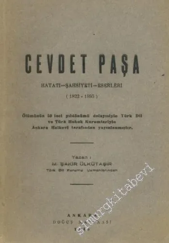 Cevdet Paşa: Hayatı Şahsiyeti Eserleri ( 1822 - 1895 ) -        1945