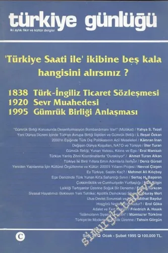 Türkiye Günlüğü: İki Aylık Fikir ve Kültür Dergisi - Sayı: 32      Ocak - Şubat 1995