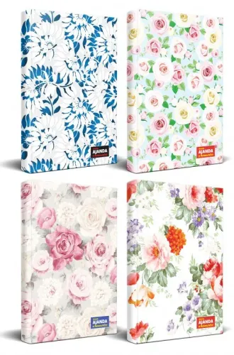 Çiçek Temalı 4 Defter - Set 4