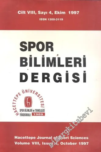 Spor Bilimleri Dergisi - Cilt: 8, Sayı: 4, Ekim 1997