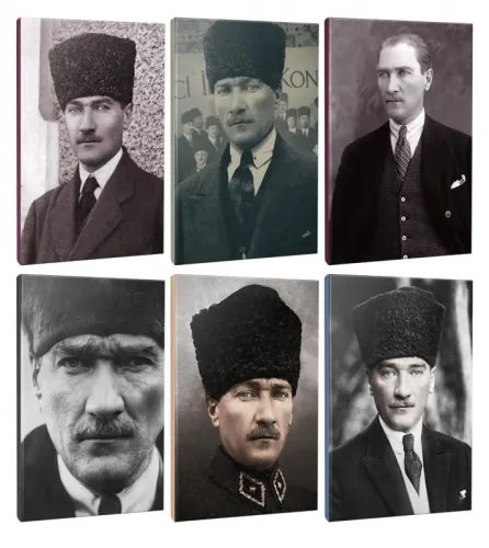 6lı Atatürk- Çizgili Okul Defteri Seti 64 Sayfa 13,5x19,5cm -4 