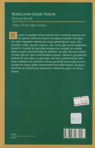 Russell'dan Seçme Yazılar Bertrand Russell Dost %54 indirimli